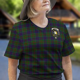 ScotsTee Shop Scottish Stewart of Appin Hunting Clan Crest Tartan T Shirt for Family Tartan Matching Family T Shirts