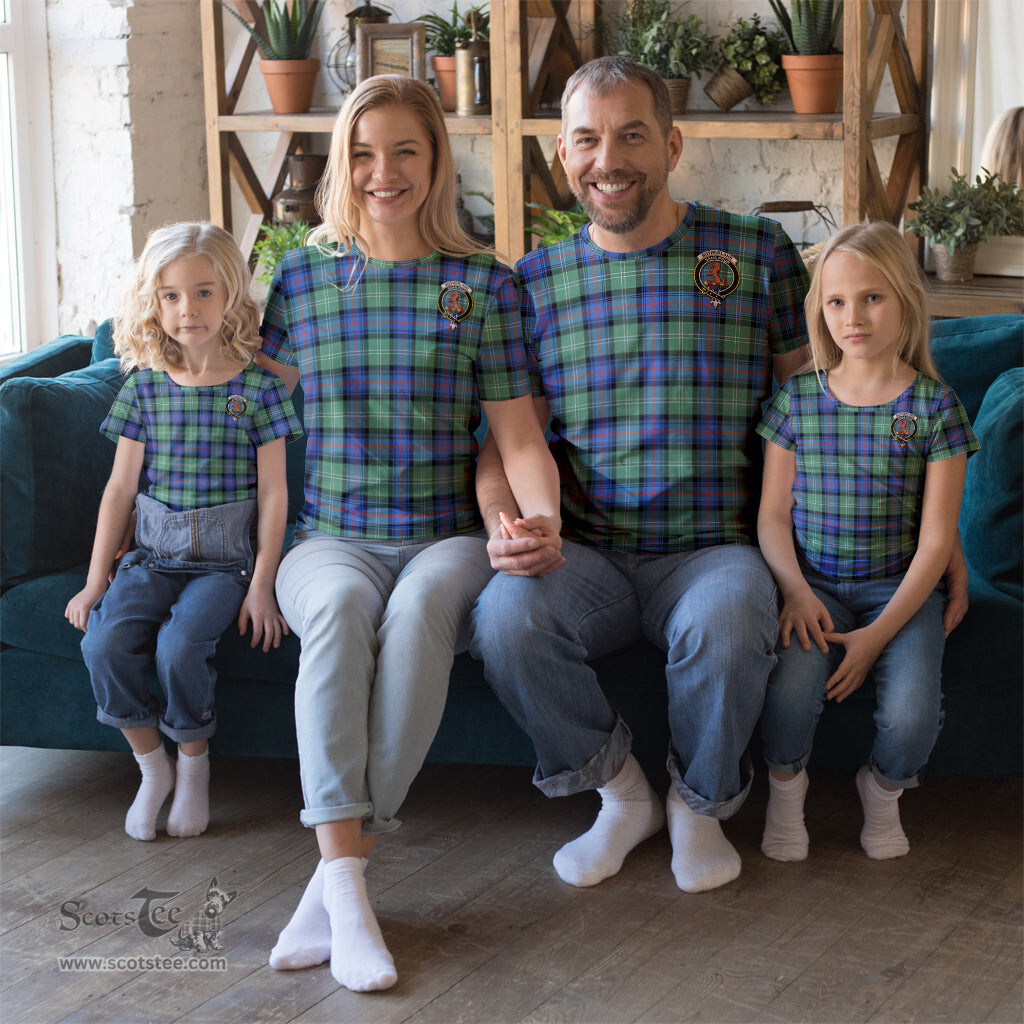 ScotsTee Shop Scottish Sutherland Ancient Clan Crest Tartan T Shirt for Family Tartan Matching Family T Shirts