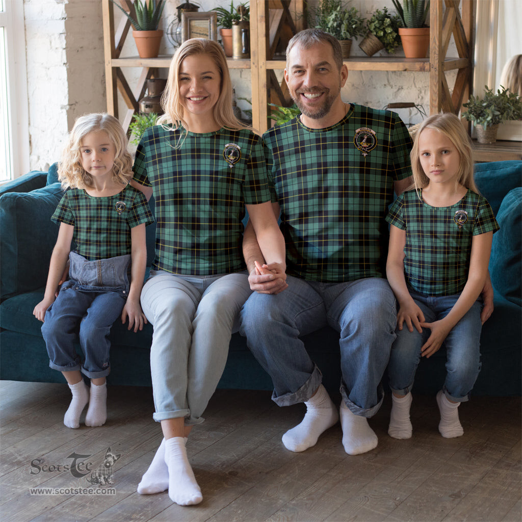 ScotsTee Shop Scottish Wallace Hunting Ancient Clan Crest Tartan T Shirt for Family Tartan Matching Family T Shirts