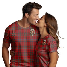 ScotsTee Shop Scottish Stewart of Galloway Clan Crest Tartan T Shirt for Family Tartan Matching Family T Shirts