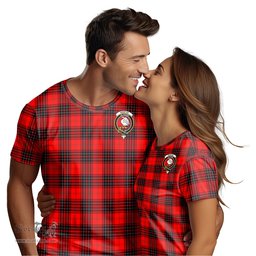 ScotsTee Shop Scottish Wemyss Modern Clan Crest Tartan T Shirt for Family Tartan Matching Family T Shirts
