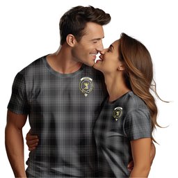 ScotsTee Shop Scottish Stewart Mourning Clan Crest Tartan T Shirt for Family Tartan Matching Family T Shirts