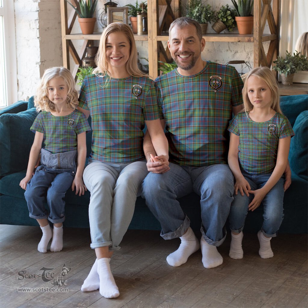 ScotsTee Shop Scottish Whitelaw Clan Crest Tartan T Shirt for Family Tartan Matching Family T Shirts