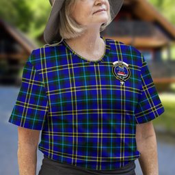 ScotsTee Shop Scottish Weir Modern Clan Crest Tartan T Shirt for Family Tartan Matching Family T Shirts