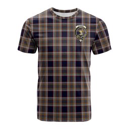 ScotsTee Shop Scottish Stewart Navy Clan Crest Tartan T Shirt for Family Tartan Matching Family T Shirts