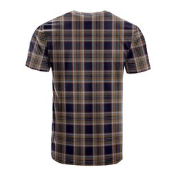 ScotsTee Shop Scottish Stewart Navy Clan Crest Tartan T Shirt for Family Tartan Matching Family T Shirts