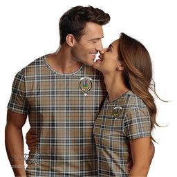 ScotsTee Shop Scottish Thomson Camel Clan Crest Tartan T Shirt for Family Tartan Matching Family T Shirts