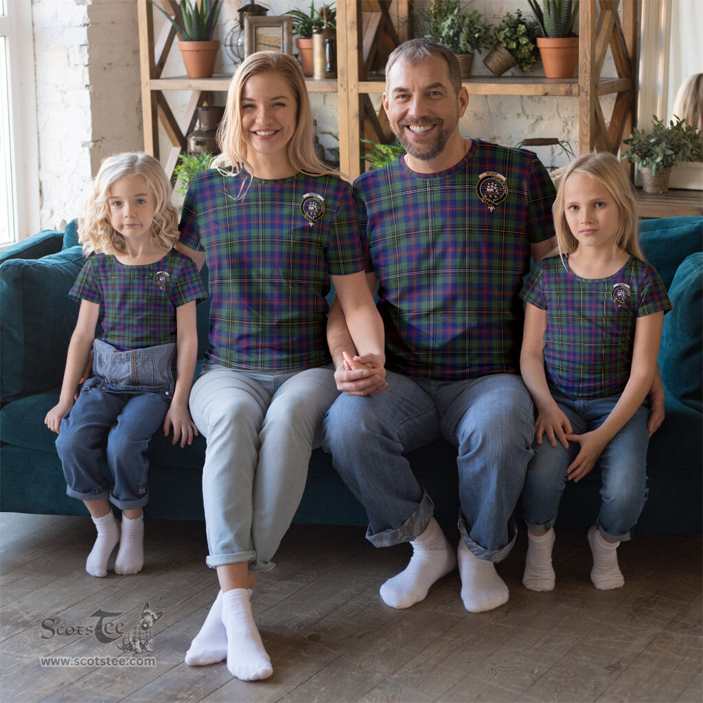 ScotsTee Shop Scottish Wood Modern Clan Crest Tartan T Shirt for Family Tartan Matching Family T Shirts