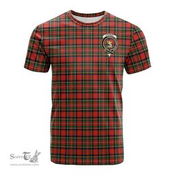 ScotsTee Shop Scottish Stewart Royal Modern Clan Crest Tartan T Shirt for Family Tartan Matching Family T Shirts