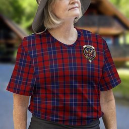 ScotsTee Shop Scottish Wishart Dress Clan Crest Tartan T Shirt for Family Tartan Matching Family T Shirts