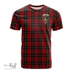 ScotsTee Shop Scottish Wallace Clan Crest Tartan T Shirt for Family Tartan Matching Family T Shirts