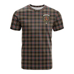ScotsTee Shop Scottish Sutherland Weathered Clan Crest Tartan T Shirt for Family Tartan Matching Family T Shirts