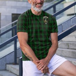 ScotsTee Shop Scottish Wallace Hunting Clan Crest Tartan T Shirt for Family Tartan Matching Family T Shirts