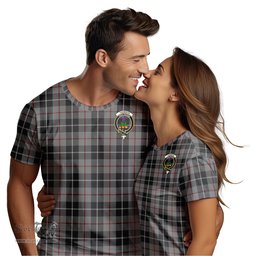 ScotsTee Shop Scottish Thompson Grey Clan Crest Tartan T Shirt for Family Tartan Matching Family T Shirts