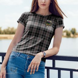 ScotsTee Shop Scottish Thompson Grey Clan Crest Tartan T Shirt for Family Tartan Matching Family T Shirts