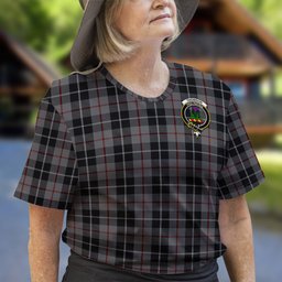 ScotsTee Shop Scottish Thompson Grey Clan Crest Tartan T Shirt for Family Tartan Matching Family T Shirts