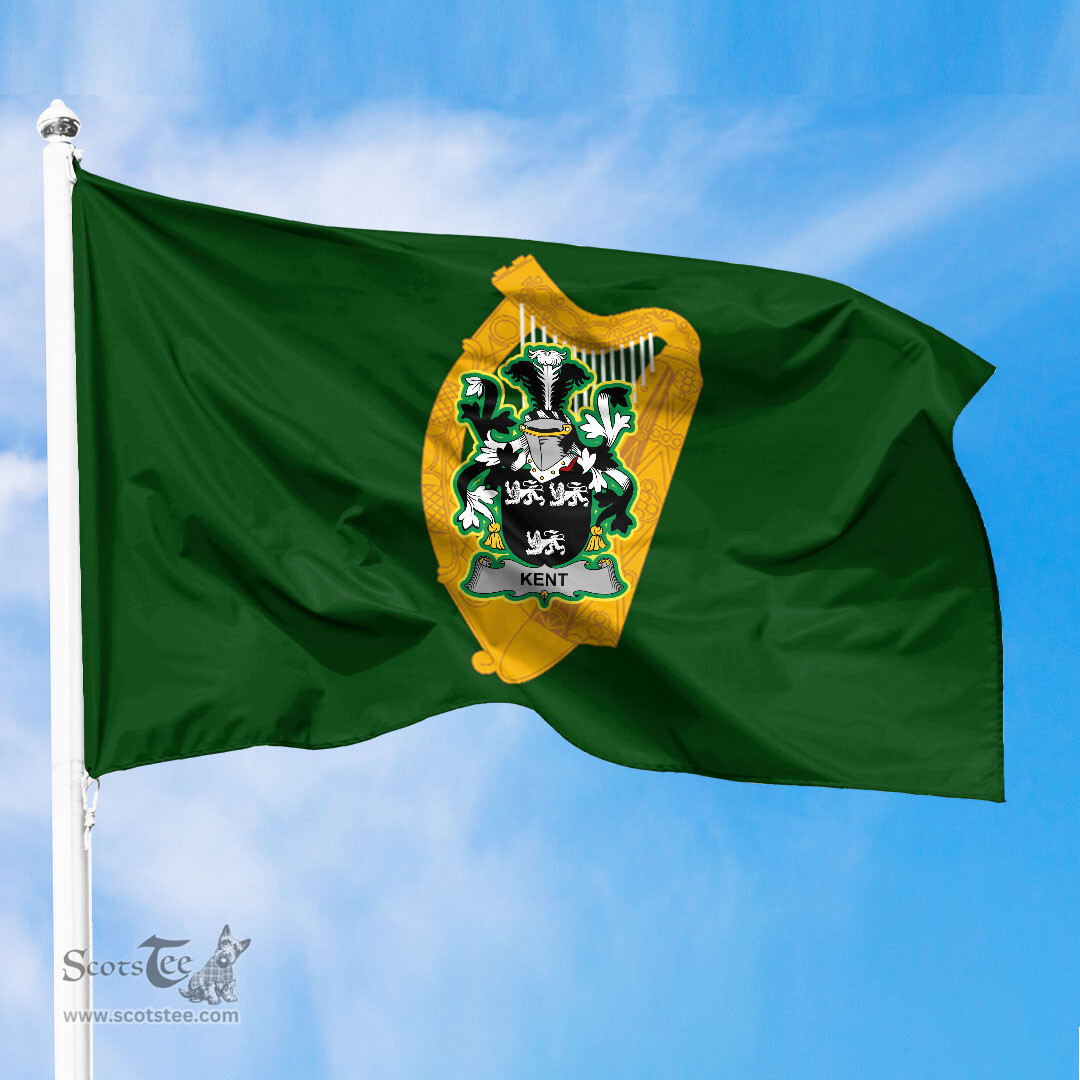 ScotsTee Shop Irish Kent Coat of Arms Irish Family Crest Flag of Leinster Flag