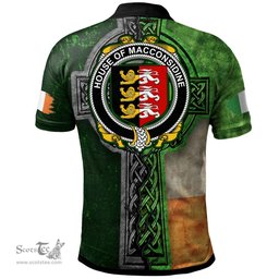ScotsTee Shop Irish House of MACCONSIDINE Coat of Arms Irish Polo Shirt Irish Claddagh Cross Polo Shirt