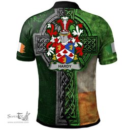 ScotsTee Shop Irish Hardy Coat of Arms Irish Polo Shirt Irish Claddagh Cross Polo Shirt