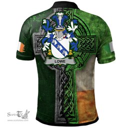 ScotsTee Shop Irish Lowe Coat of Arms Irish Polo Shirt Irish Claddagh Cross Polo Shirt