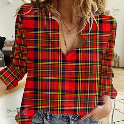 ScotsTee Shop Scottish Hepburn Clan Tartan Women Casual Shirt - Classic