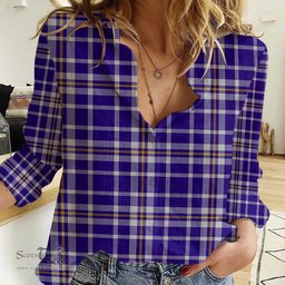 ScotsTee Shop Scottish Ochterlony Clan Tartan Women Casual Shirt - Classic