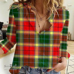 ScotsTee Shop Scottish Gibbs Clan Tartan Women Casual Shirt - Classic