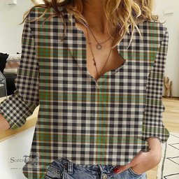 ScotsTee Shop Scottish Burns Check Clan Tartan Women Casual Shirt - Classic