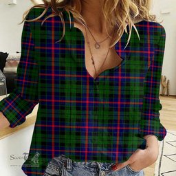 ScotsTee Shop Scottish Morrison Modern Clan Tartan Women Casual Shirt - Classic