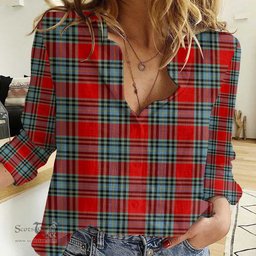 ScotsTee Shop Scottish MacLeay Clan Tartan Women Casual Shirt - Classic