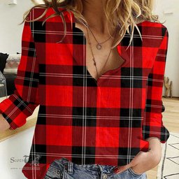 ScotsTee Shop Scottish Ramsay Modern Clan Tartan Women Casual Shirt - Classic