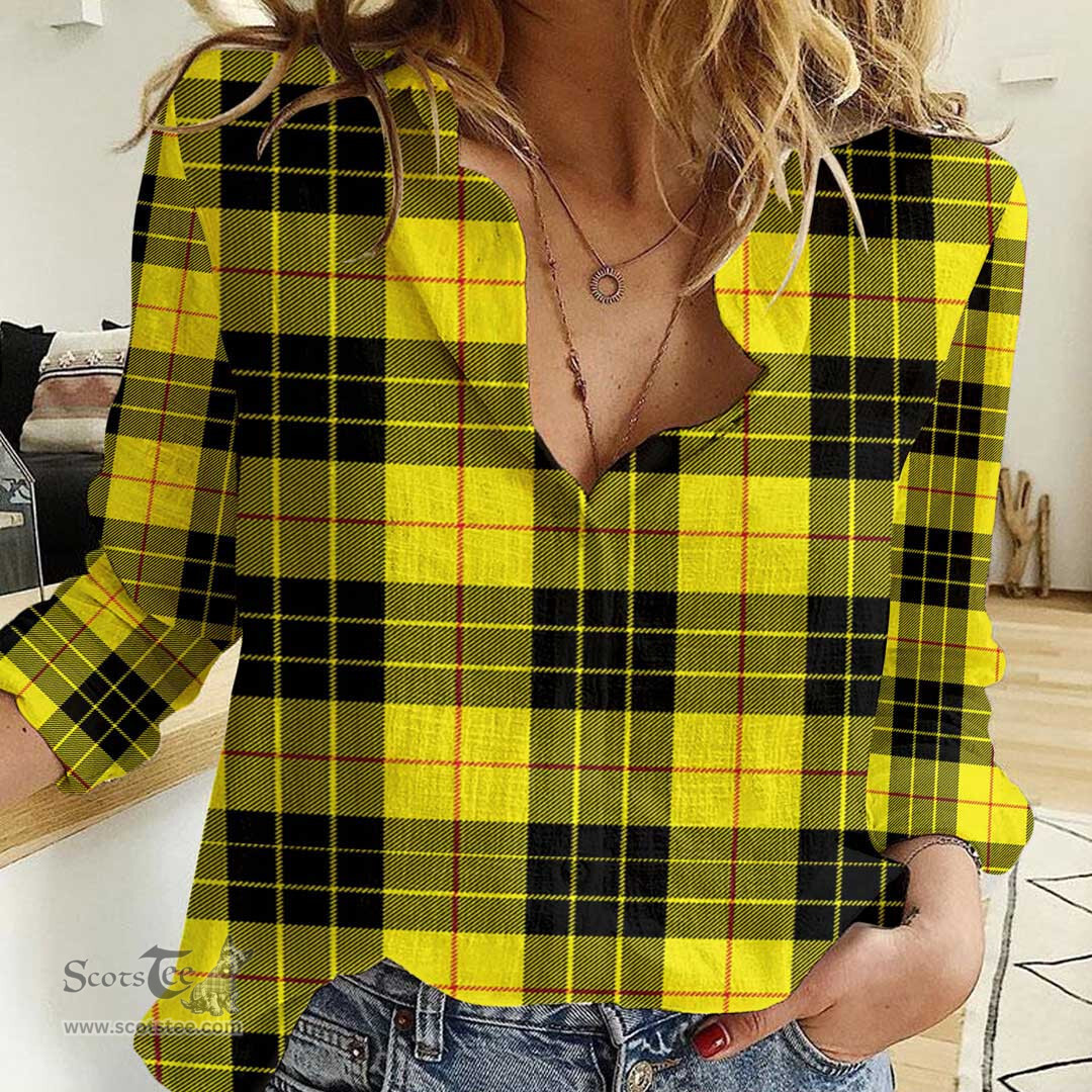 ScotsTee Shop Scottish MacLeod of Lewis Modern Clan Tartan Women Casual Shirt - Classic