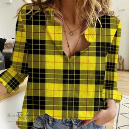 ScotsTee Shop Scottish MacLeod of Lewis Modern Clan Tartan Women Casual Shirt - Classic