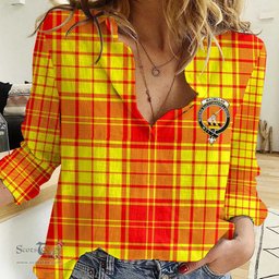 ScotsTee Shop Scottish MacMillan Clan Clan Tartan Women Casual Shirt - Crest Classic