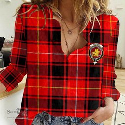 ScotsTee Shop Scottish MacIver Modern Clan Tartan Women Casual Shirt - Crest Classic