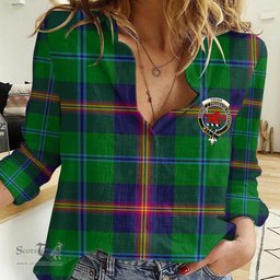 ScotsTee Shop Scottish Young Modern Clan Tartan Women Casual Shirt - Crest Classic