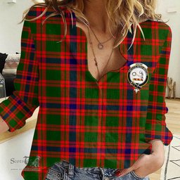 ScotsTee Shop Scottish Skene Modern Clan Tartan Women Casual Shirt - Crest Classic