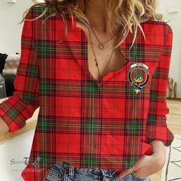 ScotsTee Shop Scottish Seton Modern Clan Tartan Women Casual Shirt - Crest Classic