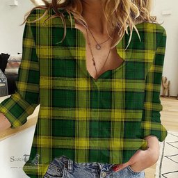 ScotsTee Shop Scottish Jamaican National Tartan Women Casual Shirt - Classic