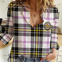 ScotsTee Shop Scottish MacPherson Dress Modern Clan Tartan Women Casual Shirt - Crest Classic