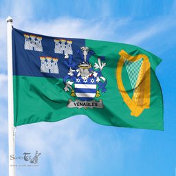 ScotsTee Shop Irish Venables Coat of Arms Irish Family Crest Flag of Dublin City Flag