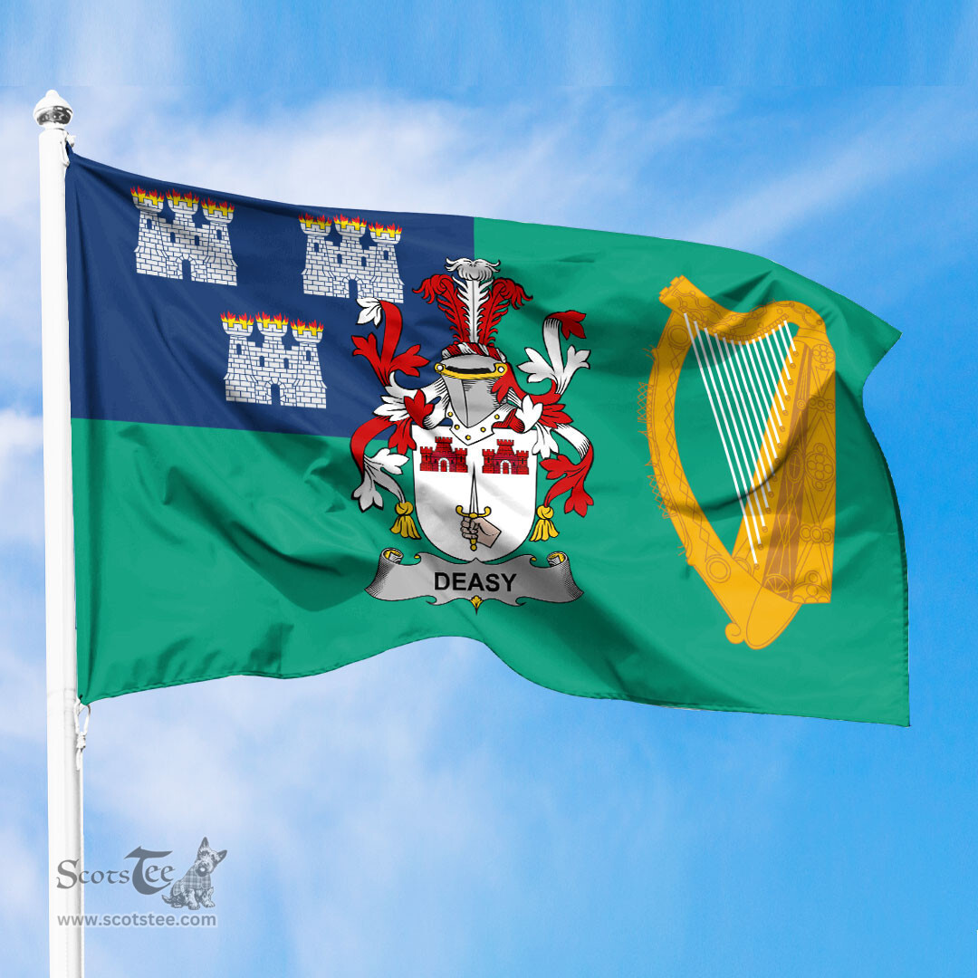 ScotsTee Shop Irish Deasy Coat of Arms Irish Family Crest Flag of Dublin City Flag