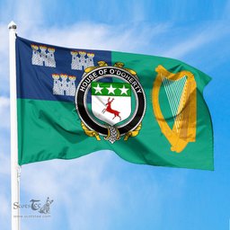 ScotsTee Shop Irish House of O DOHERTY Coat of Arms Irish Family Crest Flag of Dublin City Flag