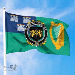 ScotsTee Shop Irish House of O CARROLL Coat of Arms Irish Family Crest Flag of Dublin City Flag