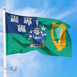 ScotsTee Shop Irish Gorman or McGorman Coat of Arms Irish Family Crest Flag of Dublin City Flag