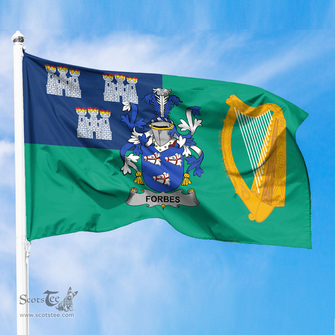 ScotsTee Shop Irish Forbes Coat of Arms Irish Family Crest Flag of Dublin City Flag