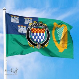 ScotsTee Shop Irish House of FLEMING Coat of Arms Irish Family Crest Flag of Dublin City Flag