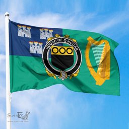 ScotsTee Shop Irish House of O HOGAN Coat of Arms Irish Family Crest Flag of Dublin City Flag