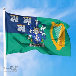 ScotsTee Shop Irish McDowell Coat of Arms Irish Family Crest Flag of Dublin City Flag