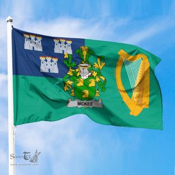 ScotsTee Shop Irish Kee or McKee Coat of Arms Irish Family Crest Flag of Dublin City Flag